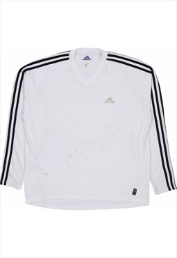 Vintage 90's Adidas Jersey Spellout V Neck