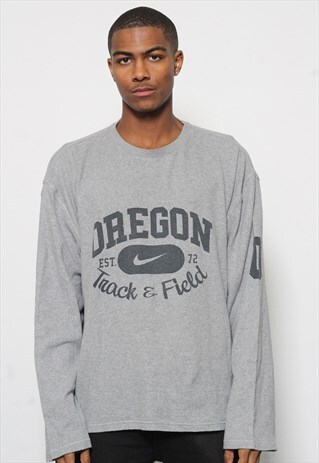 VINTAGE NIKE LONG SLEEVE T-SHIRT GREY
