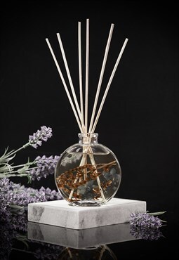 Lavender Botanical Glass Reed Diffuser