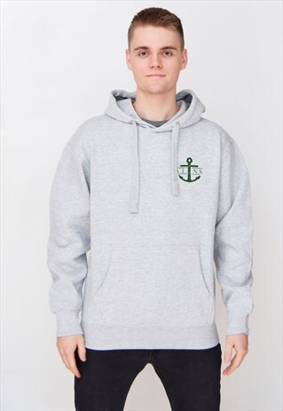 GREY V.L.N.S ANCHOR (GREEN) HOODIE