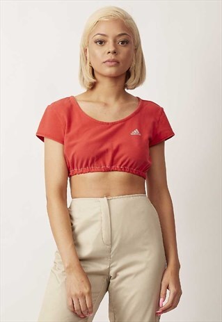 REWORKED VINTAGE ADIDAS CROP T-SHIRT