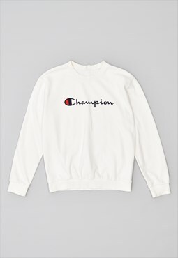 Vintage 90' S Champion Sweatshirt Jumper White
