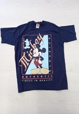 90's Mickey Mouse T-Shirt Navy Blue Multi