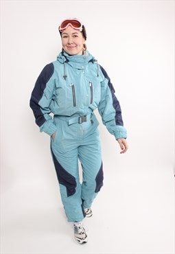 90s one piece ski suit, vintage winter jumpsuit, women 