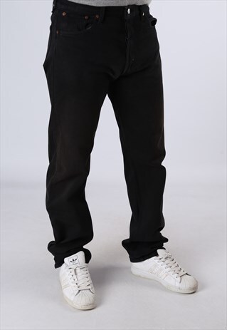 LEVIS 501'S BLACK DENIM JEANS W34 L34 (GN2T)