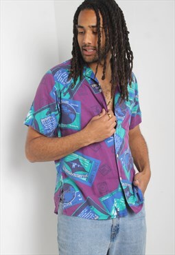 Vintage Ralph Lauren 90's Hawaiian Shirt Purple