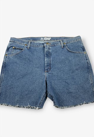VINTAGE WRANGLER CUT OFF DENIM SHORTS DARK BLUE W40 BV18320