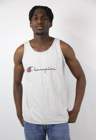 VINTAGE CHAMPION GREY VEST T-SHIRT