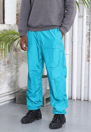 VINTAGE SERGIO TACCHINI LOGO TRACKSUIT TROUSERS BLUE