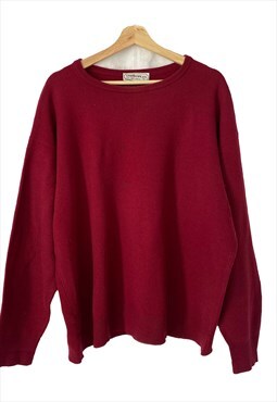 Burberry vintage burgundy unisex sweater XL