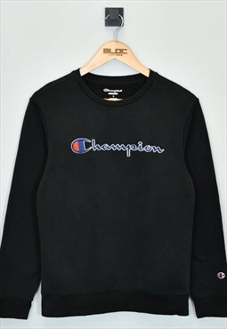 Vintage Champion Sweatshirt Black XSmall 