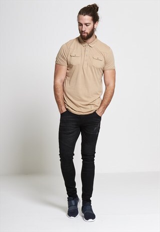 MENS BRAVE SOUL POCKET FRONT POLO SHIRT