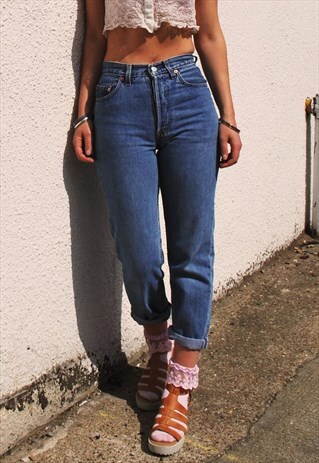 VINTAGE 90'S LEVI'S 901 BLUE HIGHWAISTED MOM JEANS