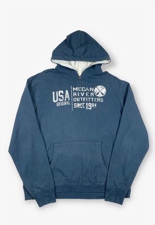 VINTAGE MECAN RIVER OUTFITTERS 1/4 ZIP HOODIE 2XL BV16630