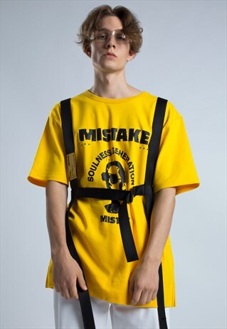 "MISTAKE" OVERSIZED T-SHIRT -YELLOW
