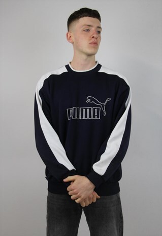 VINTAGE 90'S PUMA NAVY SWEATSHIRT