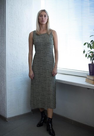 VINTAGE 90'S PATTERNED SLEEVELESS DRESS