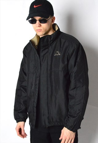 VINTAGE 90S KAPPA BLACK PADDED JACKET