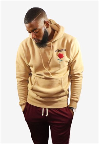 CREAM YUGEN X ROSE FROM CONCRETE HOODIE