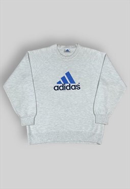 Adidas Spellout Oversized Sweatshirt in Grey