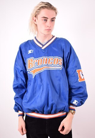 PRO LINE STARTER MENS VINTAGE BRONCOS BOMBER JACKET XL 90S