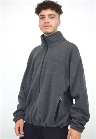 VINTAGE 90S COLUMBIA DARK GREY FLEECE JACKET
