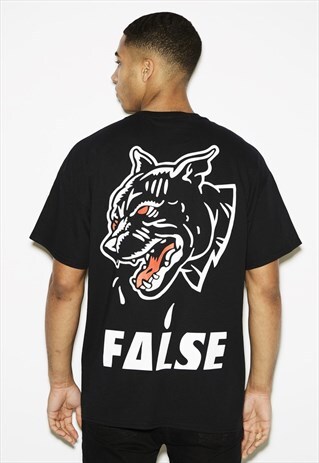 FALSE OVERSIZED BLACK TEE