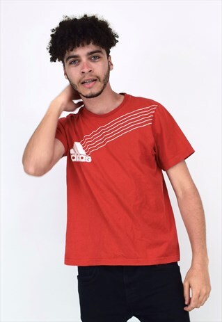 VINTAGE 90'S ADIDAS RED T-SHIRT