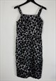 Leanne Black Silver Sparkle Floral Dress Party