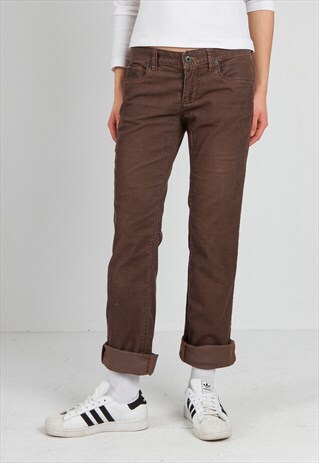 VINTAGE BROWN RALPH LAUREN CORDUROY TROUSERS BOTTOMS