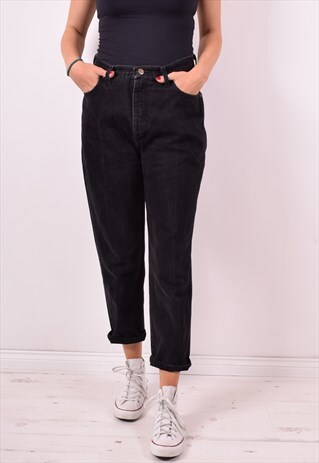 WRANGLER WOMENS VINTAGE JEANS W30 L26 BLACK 90S
