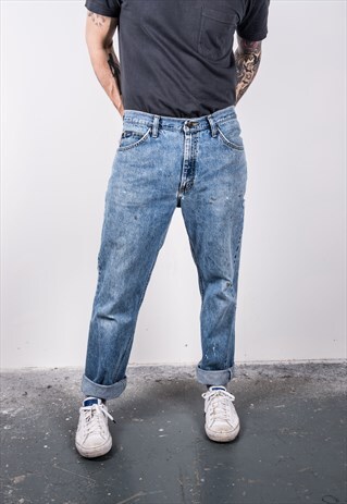 VINTAGE BLUE LEE PAINT JEANS