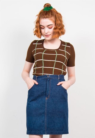 VINTAGE 90'S DARK DENIM SKIRT