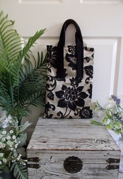 Black & Ivory Floral Shopper bag