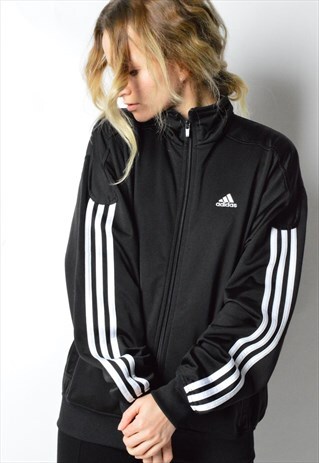 BLACK ADIDAS SPORTS TRACK JACKET