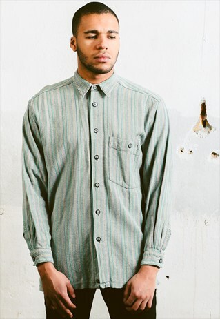 VINTAGE STRIPED WORK SHIRT