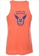 VINTAGE HARLEY DAVIDSON BASIC PEACH PRINTED VEST - XXL