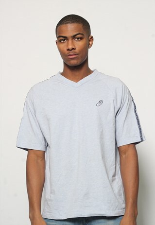 VINTAGE ASICS LOGO T-SHIRT GREY