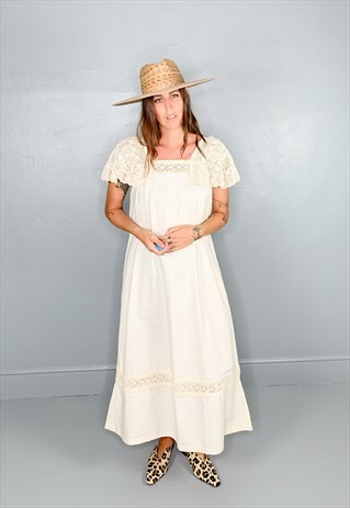 1960'S MEXICAN CANVAS DRESS