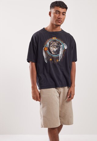 VINTAGE WOLF GRAPHIC T-SHIRT