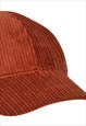 ORANGE CORDUROY CAP FOR MEN