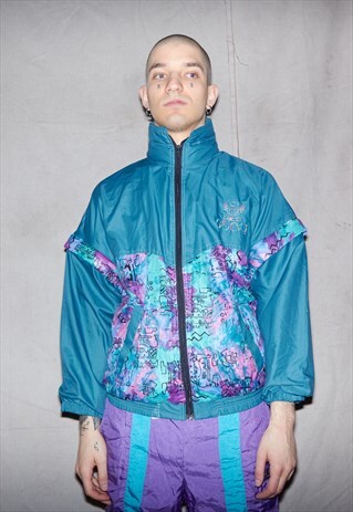 90S VERY RAVE UNISEX FAKE GUCCI GANG WINBREAKER JACKET