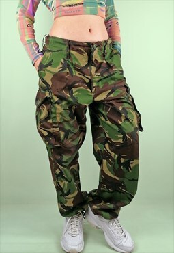 90's Y2K Cargo Camo Military Pants Army Trousers Camouflage