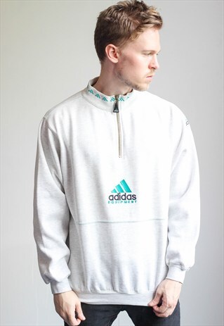 VINTAGE ADIDAS HALF ZIP SWEATSHIRT