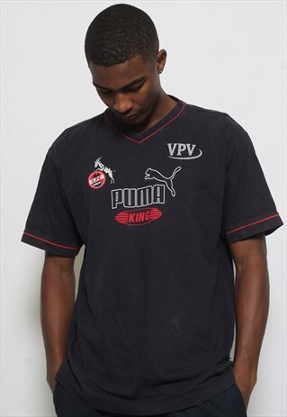 VINTAGE PUMA LOGO T-SHIRT BLUE