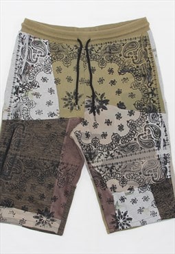 Camo Repurposed Bandana Shorts