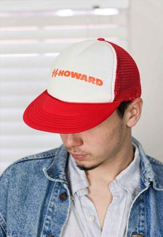 VINTAGE HOWARD TRUCKER CAP LOGO 90S ONE SIZE 1.8