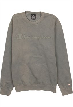 Vintage 90's Champion Sweatshirt Crew Neck Spellout Grey