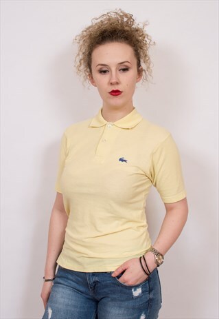VINTAGE 1970'S IZOD LACOSTE YELLOW POLO SHIRT