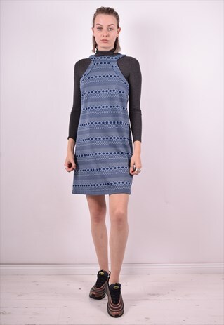 GUESS WOMENS VINTAGE DRESS LARGE BLUE 90'S